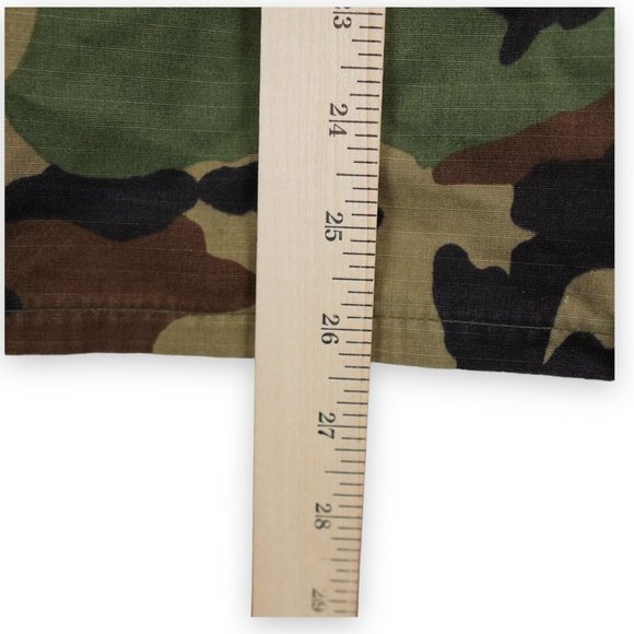 USAF Field Jacket Mens Medium Short Green Woodland Camo Cold Weather Patches SGT - Picture 6 of 16